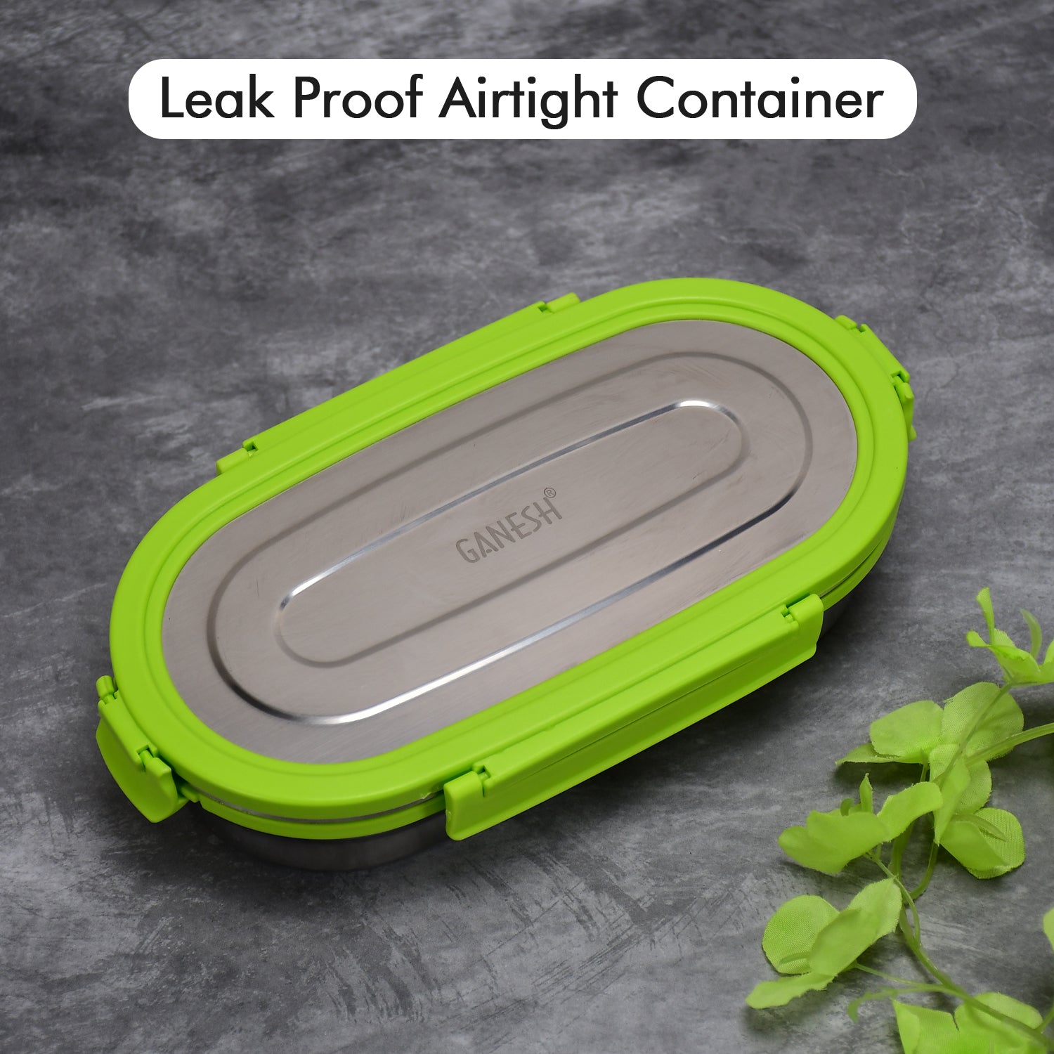 Ganesh Solo Oval Lunch Box-Impact Mart